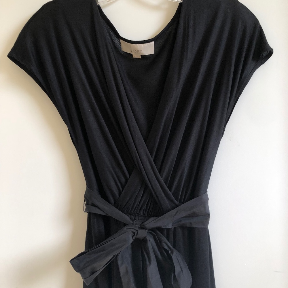 Loft black wrap dress. Size S.